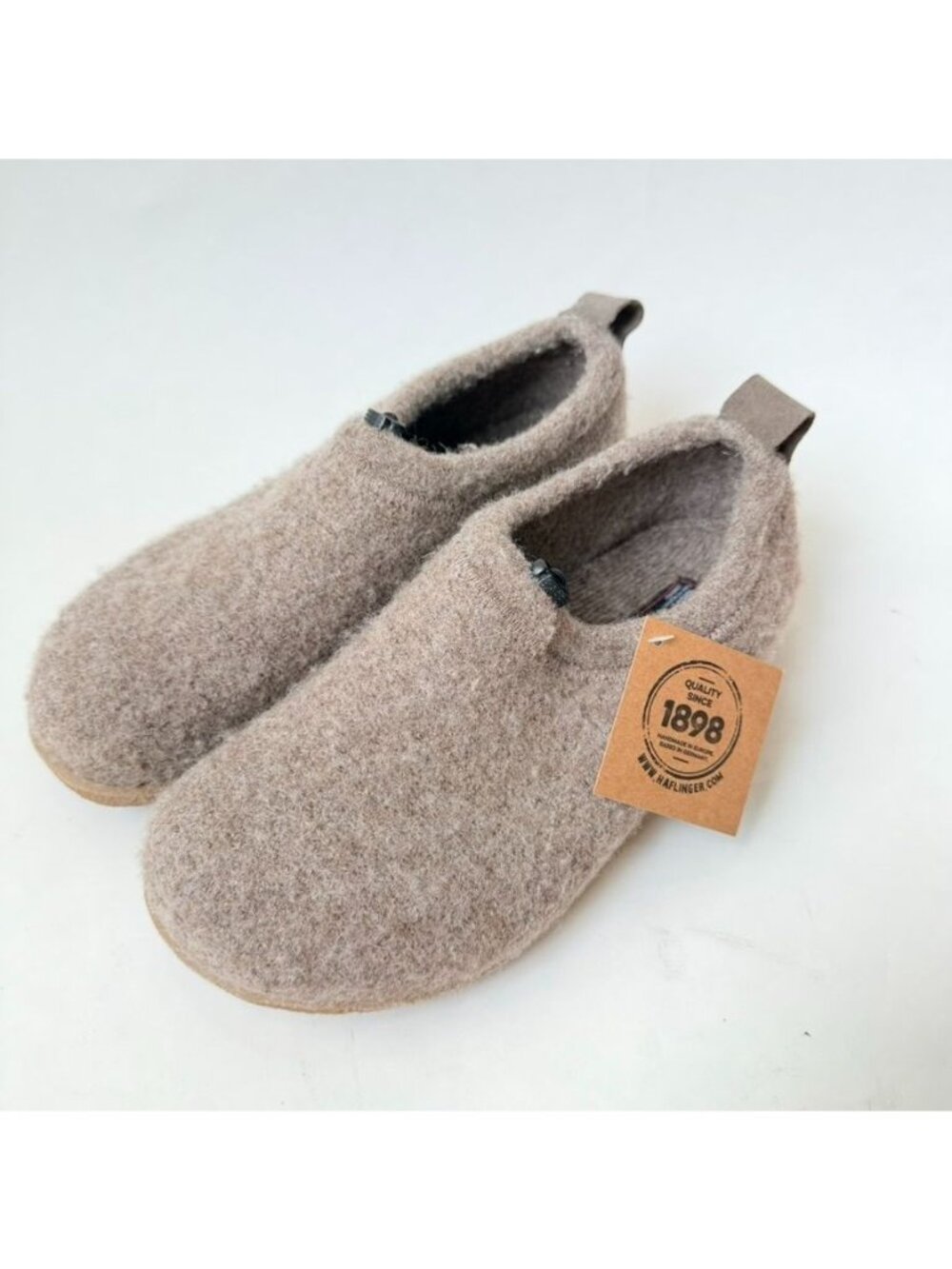 NWT Haflinger GZH Grizzly Wool Felt Closed Back Clogs Womens Size 41 Brown